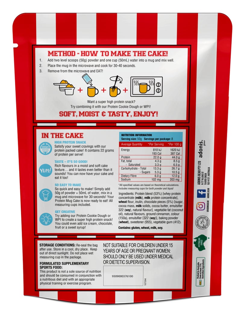 Adonis Protein Mug Cake Banana Bread Flavor 400g