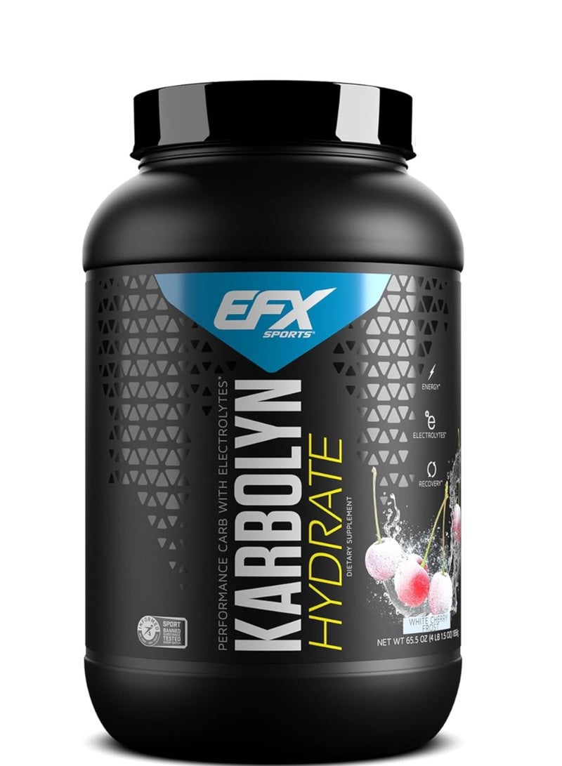 Efx Sports Karbolyn Fuel, Carb Load, Energize, Improve Hydration, Fuel and Electrolytes, White Cherry Forrest Flavor, 4 lbs