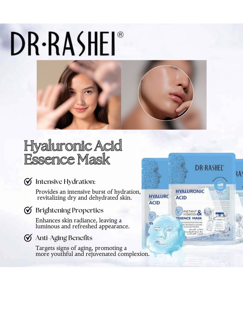 Hyaluronic Skin Cleansing Set Composed 3 PCS Hydration Spray Primer Serum Essence Mask Plump Deliver Intense Hydration 730grams