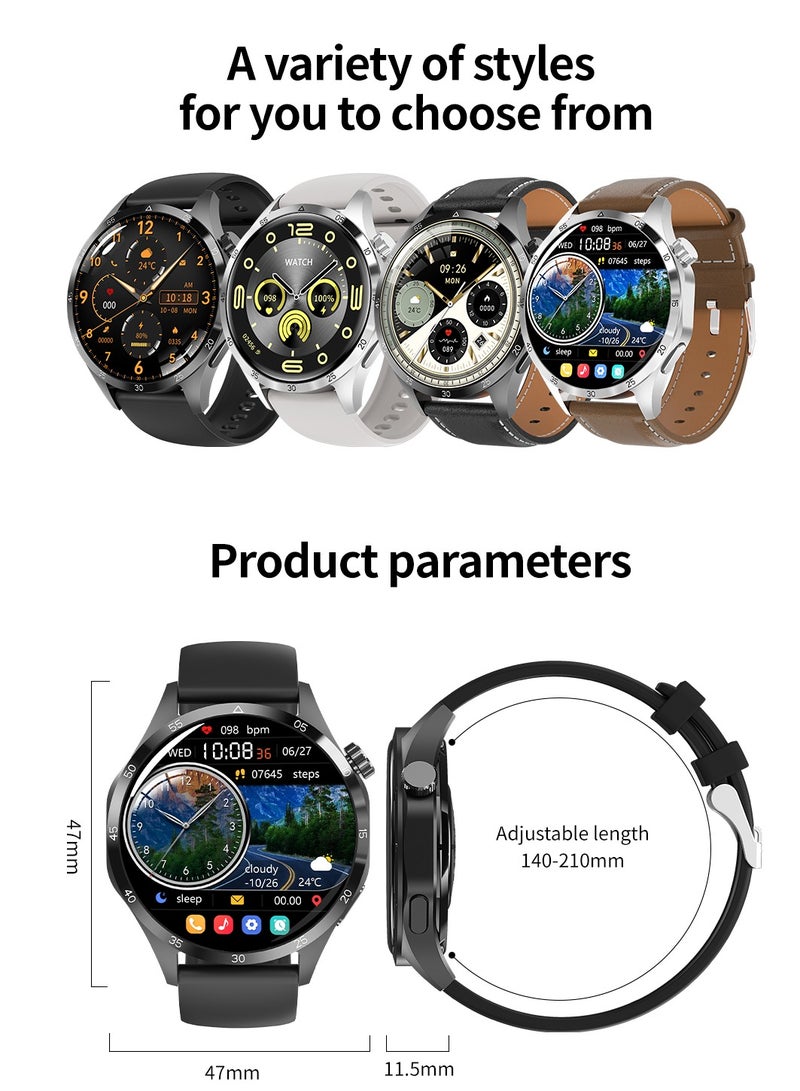 WATCH GT 4 Pro Plus Smart Watch Men 1.6 Inch AMOLED HD Screen IP68 Waterproof Long Battery Latest Smartwatch Brown