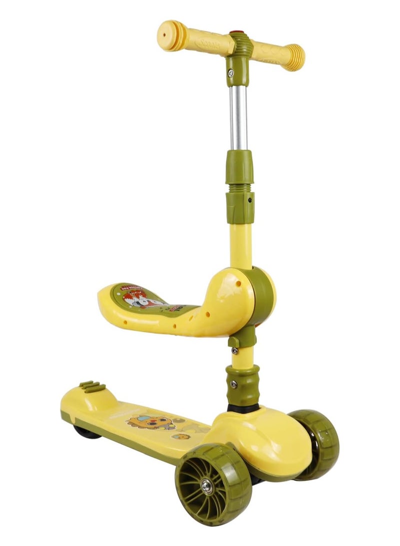 COOLBABY Kids Scooter 8 Wheel Scooter Flash Wheel Height Adjustable