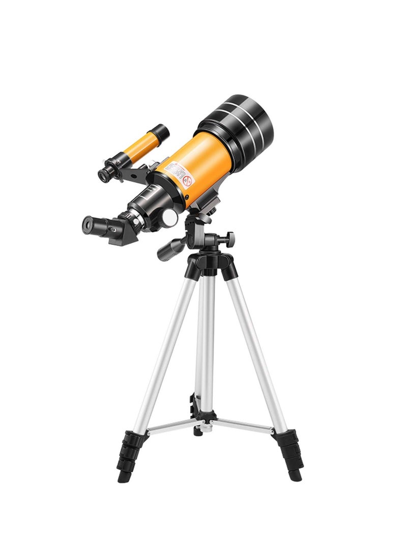 Astronomical telescope, direct viewing of stars, with tripod and mobile phone holder, High-power monocular telescope 150X refractor bezel, with AstroSolar