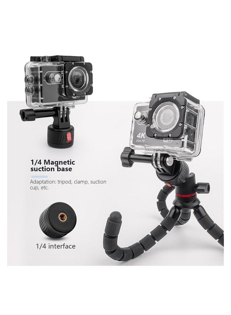 Magnetic Suction Adapter Tripod Quick Release Base Mount Action Camera Accessories Screws Free with Compatible 11/10/9/8/7 Insta 360 AKASO DJI