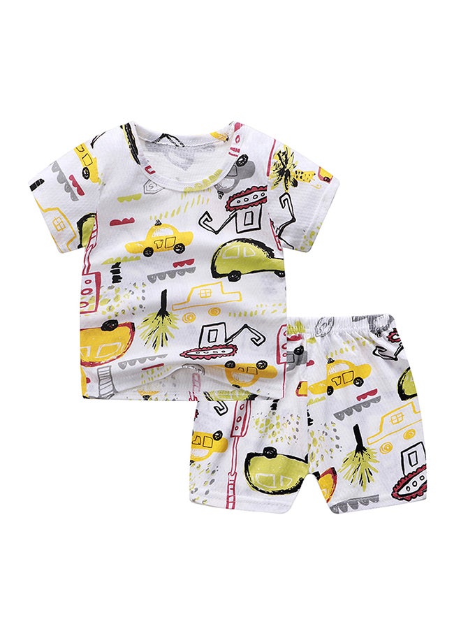0-4 Years Children's Cotton Suit Short Sleeve Multicolour