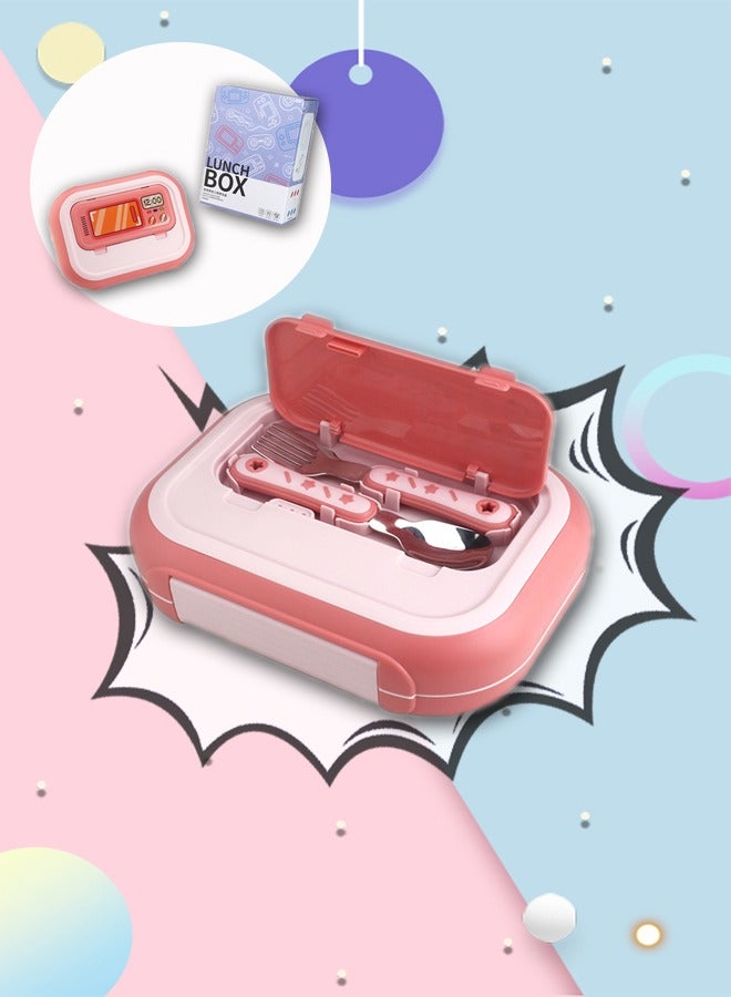 Lunch Box Stainless Steel Lunch Box Convenient for Student Workers to Carry Separated Lunch Boxes(Pink)