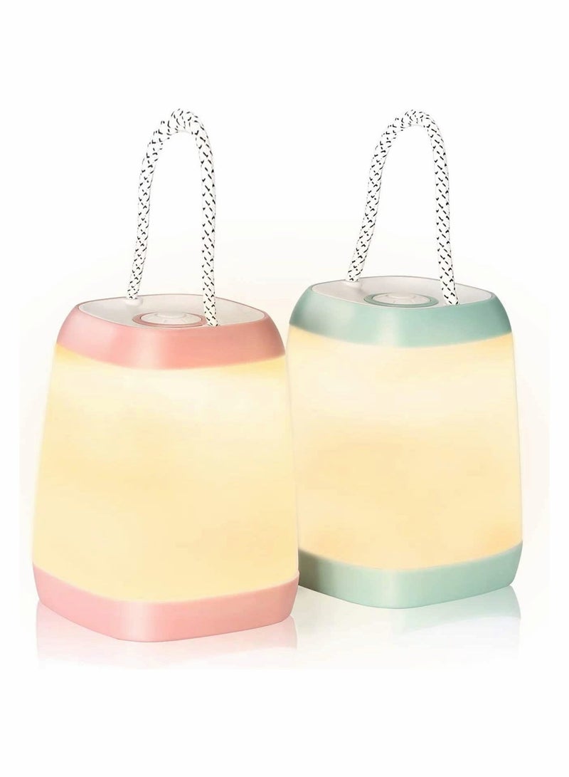 LED Camping Light 2 Pack Portable Tent Lantern 3 Modes for Backpacking Hiking Emergency Battery Powered Lamp Outdoor and Indoor