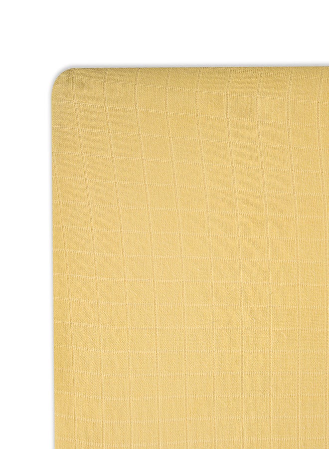 Crib Fitted Sheet, Ochre