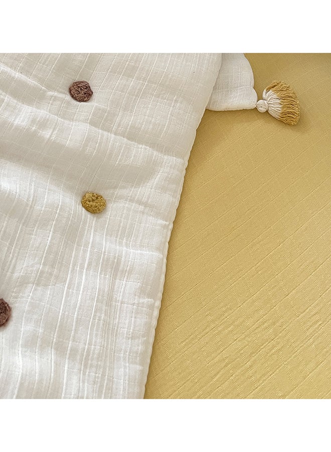 Crib Fitted Sheet, Ochre
