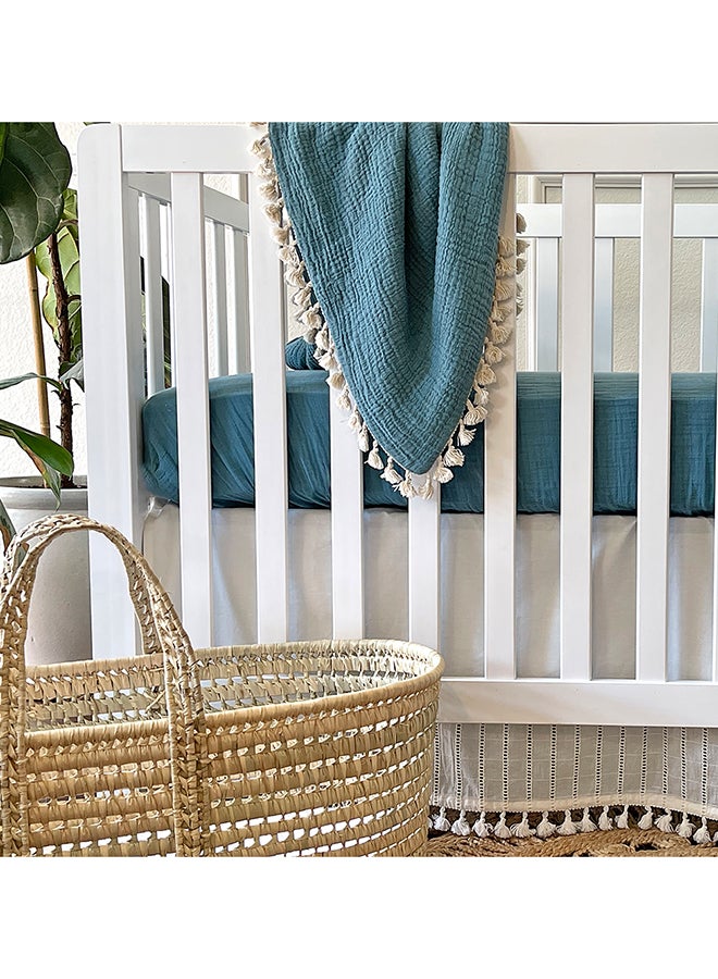 Crib Fitted Sheet, Riverstone