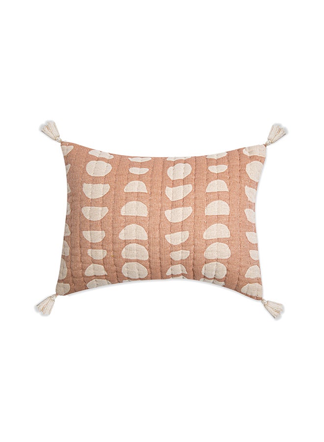 Jacquard Pillow Cover Copper Moon Phase