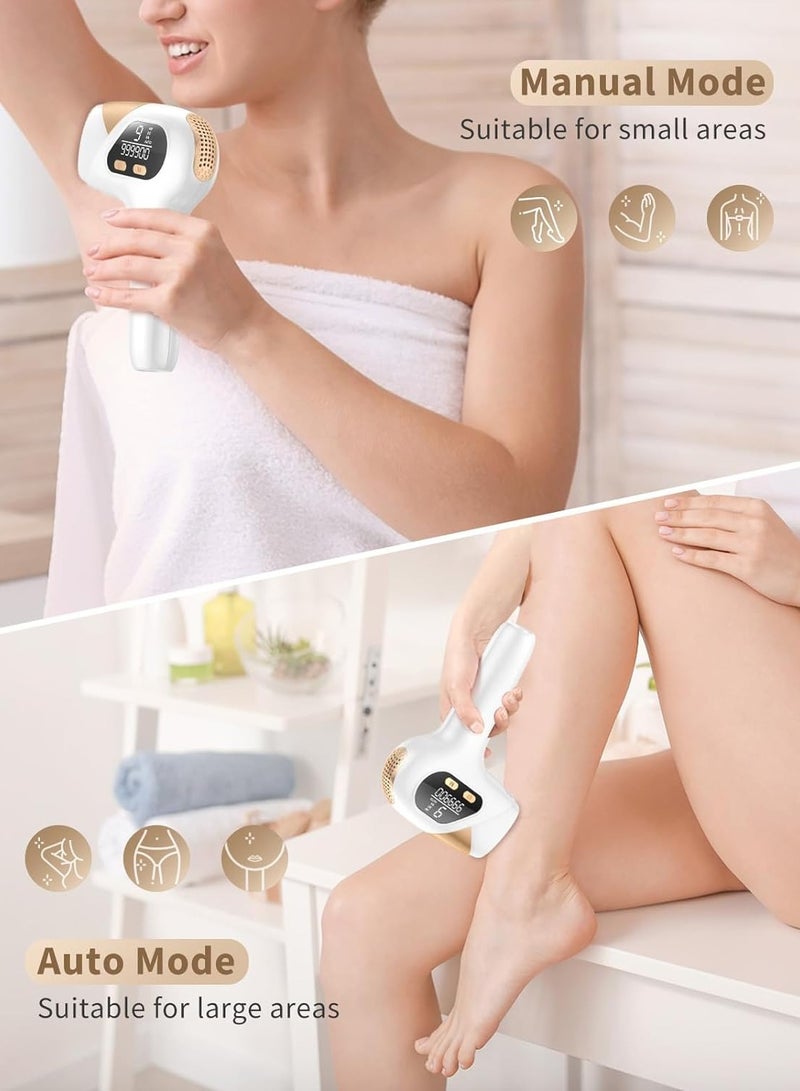 Laser Hair Removal device,  At-Home Permanent Hair Removal Device 9 Levels Upgraded 999900 Flashes Hair Remover for Face Armpits Arms Bikini Line Legs