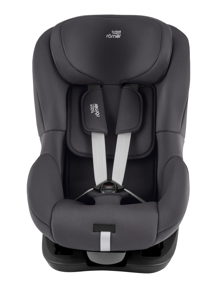 King Pro  Car Seat With 5-Point Harness - Midnight Grey (Max Capacity - 20 Kg)