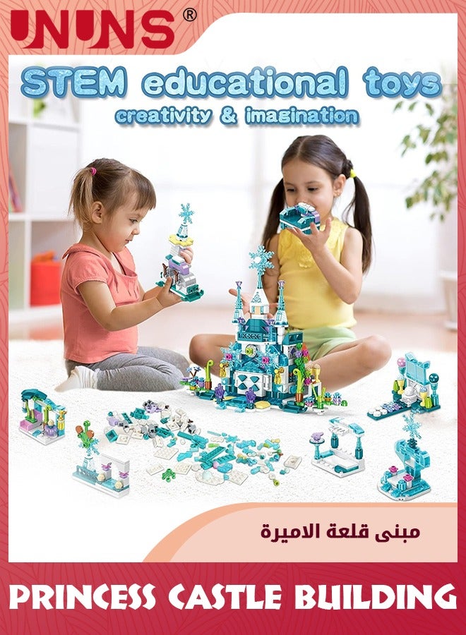 Girls Building Blocks Set,554pcs Princess Castle Toys For Girls,25 Models STEM Building Kit Toys For Kids Age 6-12,Educational Construction Toys Gifts For 6 7 8 9 10 11 12 Years Old Girls