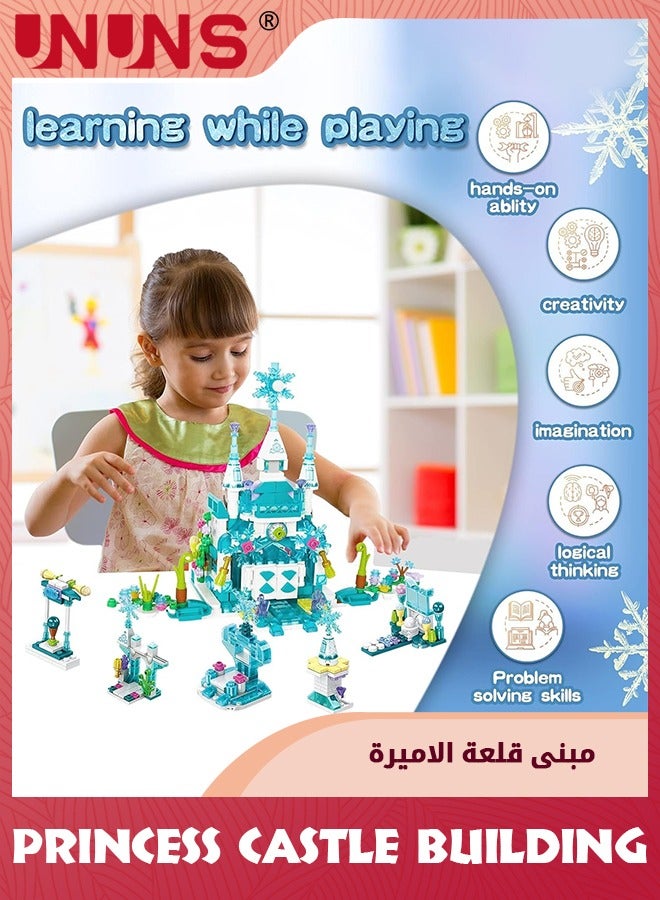 Girls Building Blocks Set,554pcs Princess Castle Toys For Girls,25 Models STEM Building Kit Toys For Kids Age 6-12,Educational Construction Toys Gifts For 6 7 8 9 10 11 12 Years Old Girls