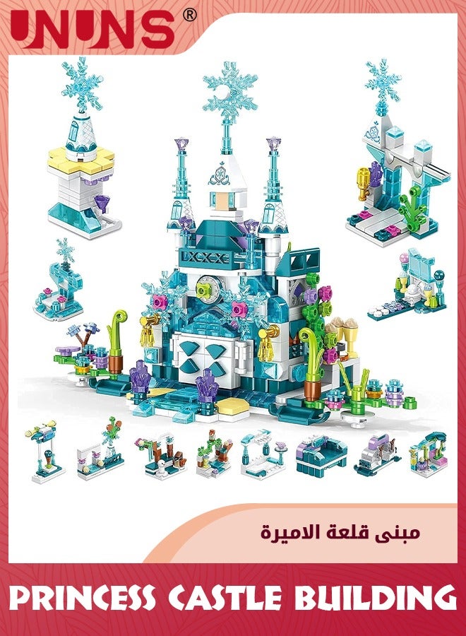 Girls Building Blocks Set,554pcs Princess Castle Toys For Girls,25 Models STEM Building Kit Toys For Kids Age 6-12,Educational Construction Toys Gifts For 6 7 8 9 10 11 12 Years Old Girls