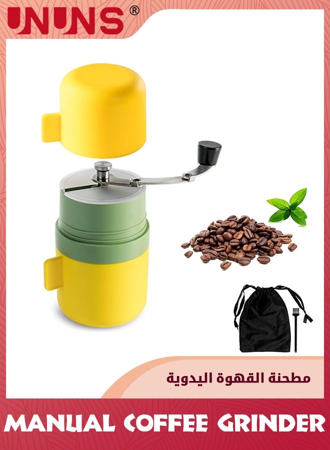 Manual Coffee Grinder,Hand Coffee Grinder,Portable Coffee Bean Grinder Burr Grinders For Coffee Beans Seed Spices,Foldable Rocker Adjustable Coarseness,Suitable For Outdoor Camping Travelin