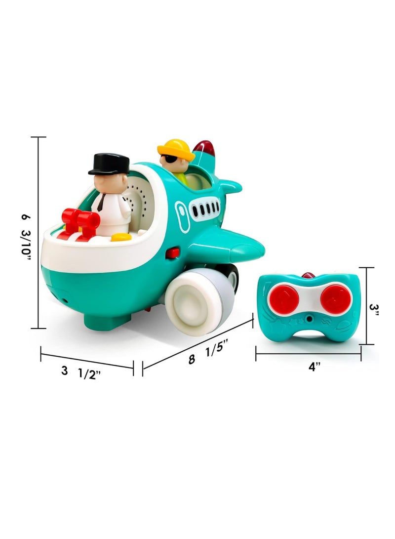 Toddler Kids Toys - Remote control Plane - Aircraft Pretend Play Children toys - Multi Modes - Light And Music Fun Aeroplane Car Toys For Baby