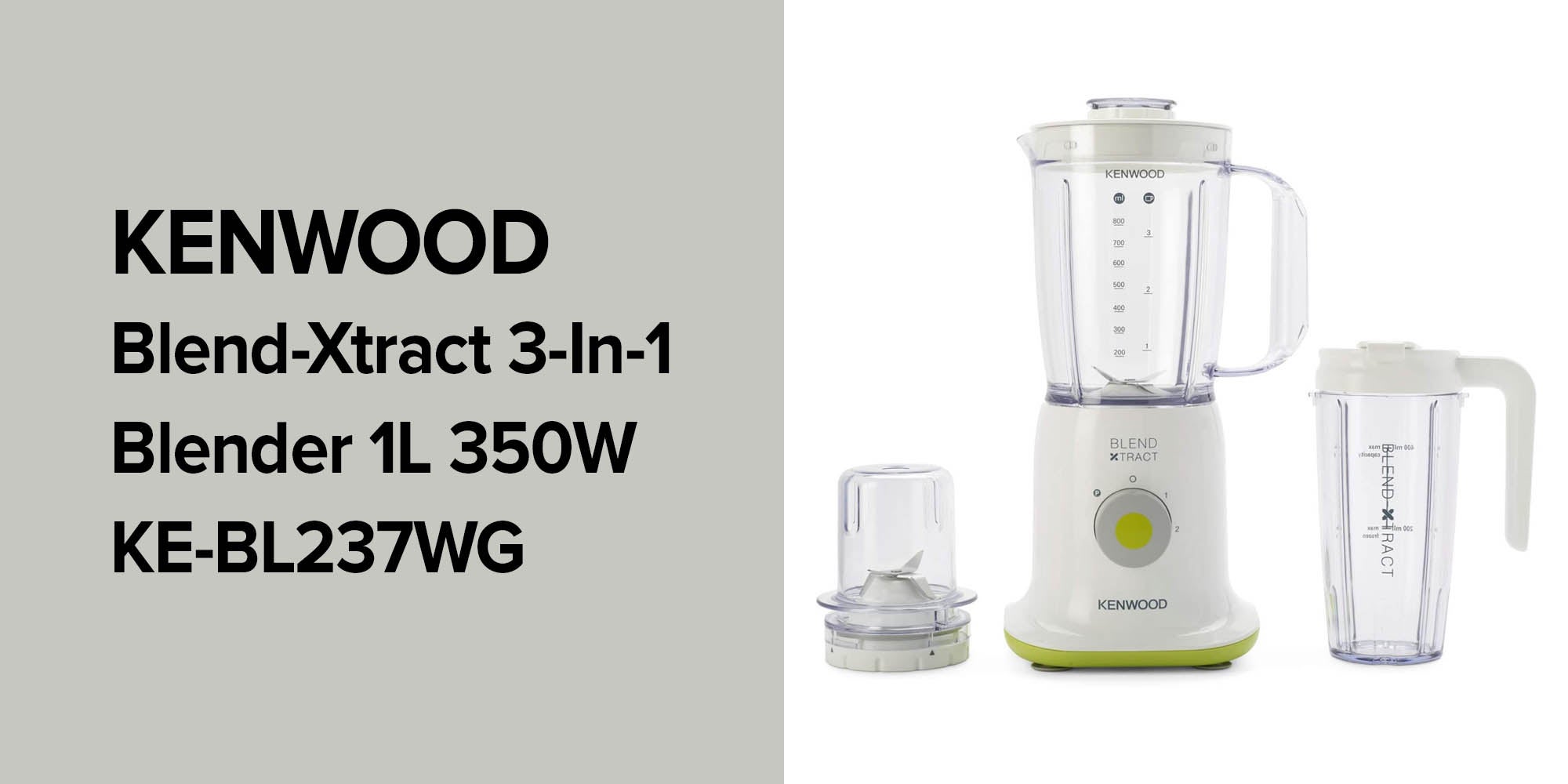 3-In-1 Blender 1.0 L 350.0 W KE-BL237WG White