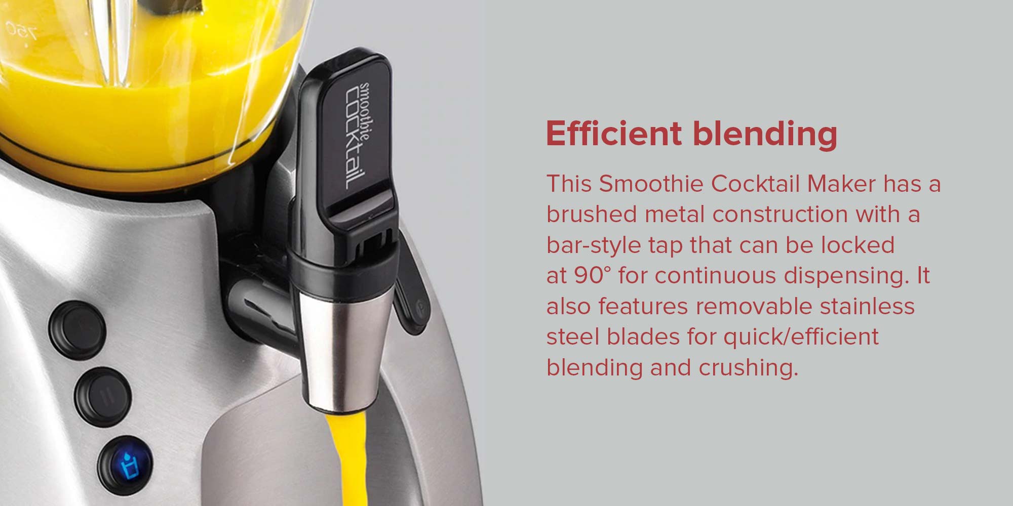 Smoothie Cocktail Maker 2L 2 L 750 W SB327 Brushed Chrome