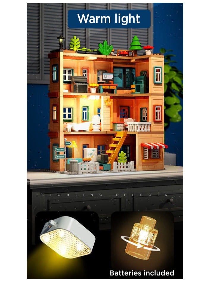 City Dream House Building Set 1803, 382 Big Blocks Gift Toys For Girls & Boys 3+ Years Old, Kids Learning and Education Doll House with Kitchen, Bedroom, Bathroom & Living Room