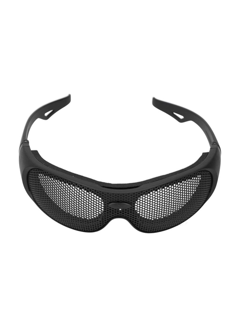 Safety Goggles, Impact Resistant Windproof Iron Mesh Pattern UV400 for Military Fans CS Outdoor Game