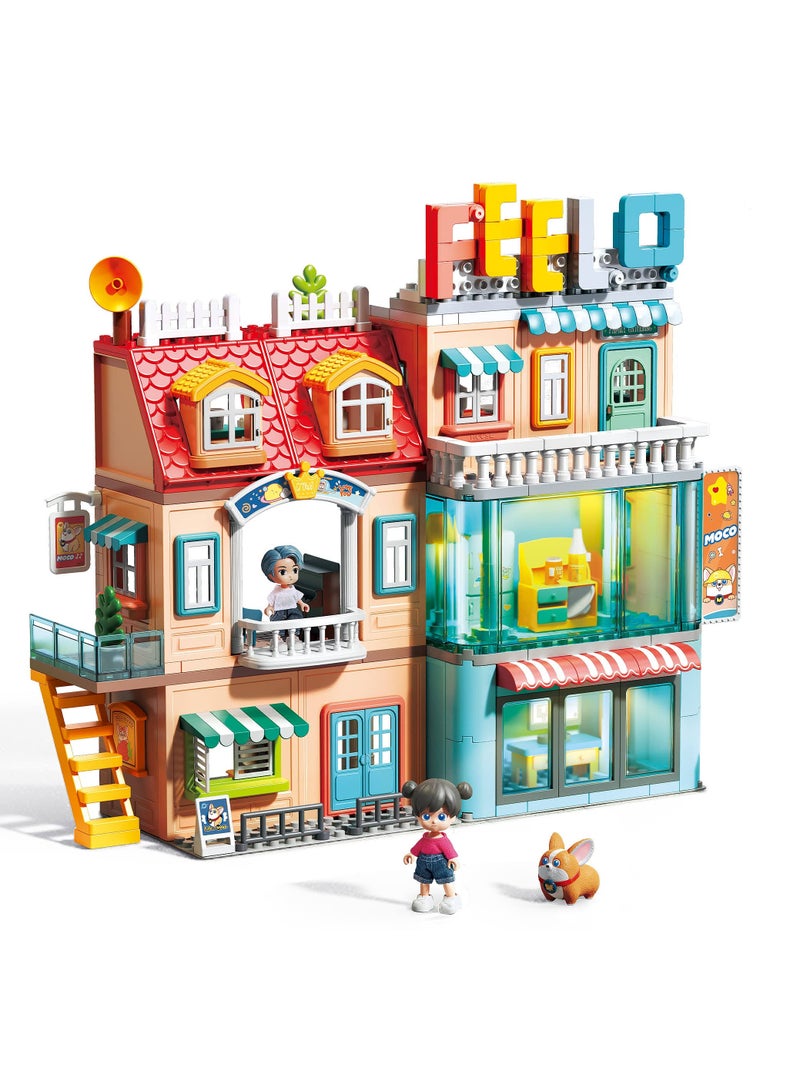 Creative Foldable House Building Set 1809, 346 Big Blocks Gift Toy for 3+ Years Old Boys and Girls Who Love Architecture and City Theme, Kids Learning and Education Family Game
