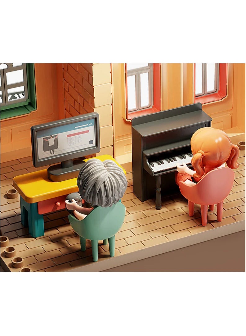 Creative Foldable House Building Set 1809, 346 Big Blocks Gift Toy for 3+ Years Old Boys and Girls Who Love Architecture and City Theme, Kids Learning and Education Family Game