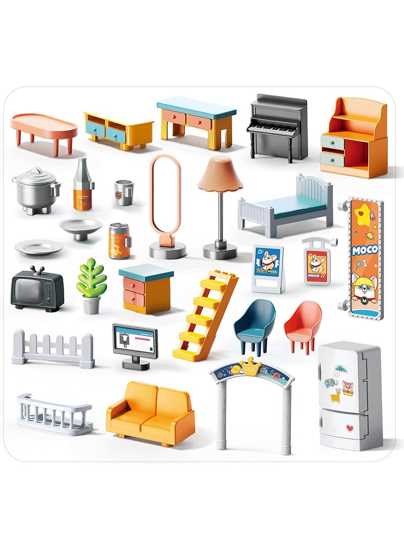 Creative Foldable House Building Set 1809, 346 Big Blocks Gift Toy for 3+ Years Old Boys and Girls Who Love Architecture and City Theme, Kids Learning and Education Family Game