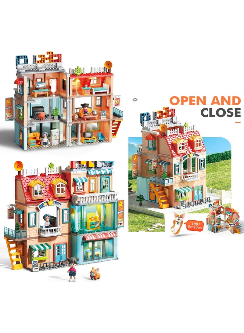 Creative Foldable House Building Set 1809, 346 Big Blocks Gift Toy for 3+ Years Old Boys and Girls Who Love Architecture and City Theme, Kids Learning and Education Family Game