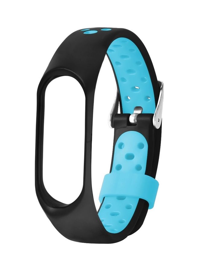 Air Vent Surface TPE Strap Replacement For Xiaomi Mi Band 3 Black/Blue