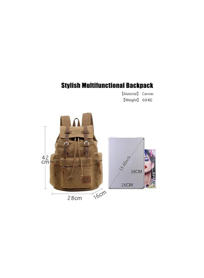 Retro Canvas Hiking Backpack