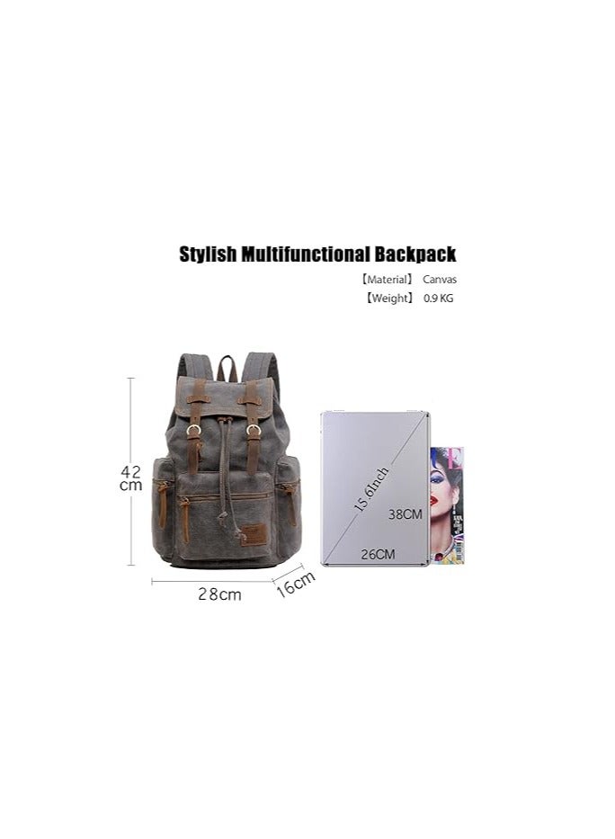 Retro Canvas Hiking Backpack