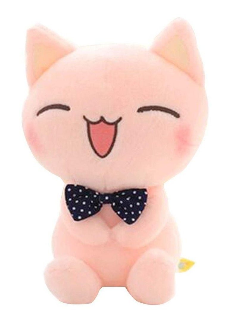 Cat Plush Cute Plushies, 11Inch Soft Cat Plush Toy Pink Stuffed Animals Plush Doll, Pink Cat Plushie, Kawaii Plush Toys for Kids