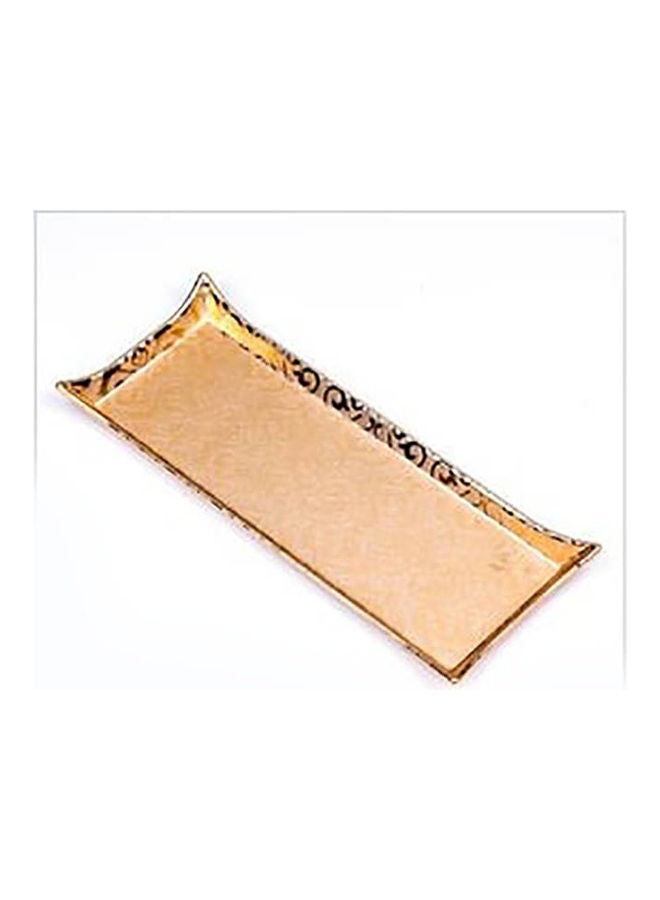 golden rectangular tray Gold 31cm