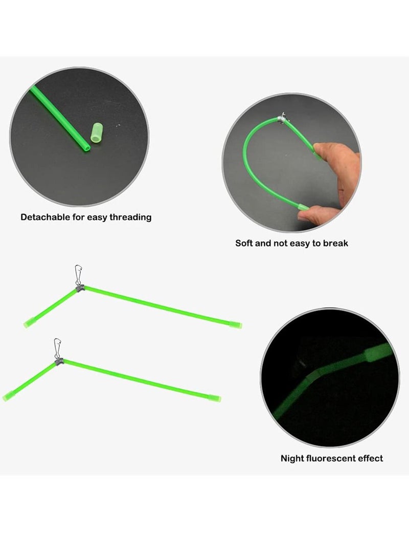 25 Pieces Fishing Balance Connector Fishing Anti Tangle Boom Fishing Accessories Hook Link PVC Connector Fishing Tackle Tubes, 22cm
