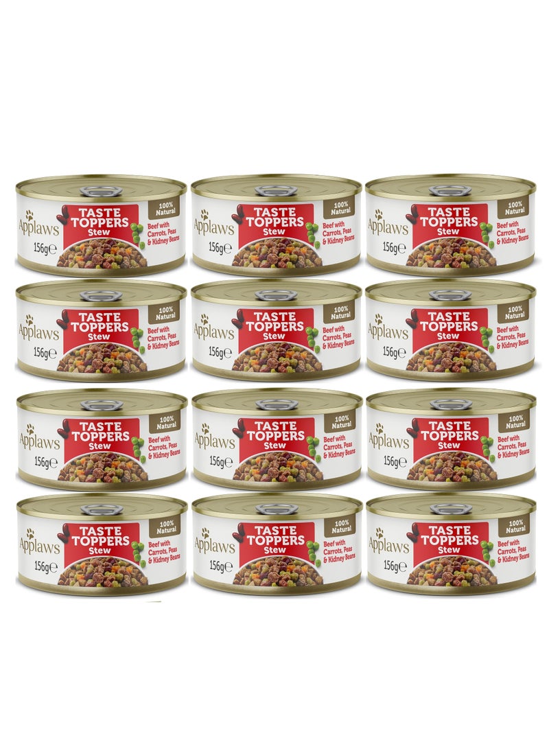 12pc Taste Topper Stew Beef With Veg Dry Food Topper For Dogs 156g