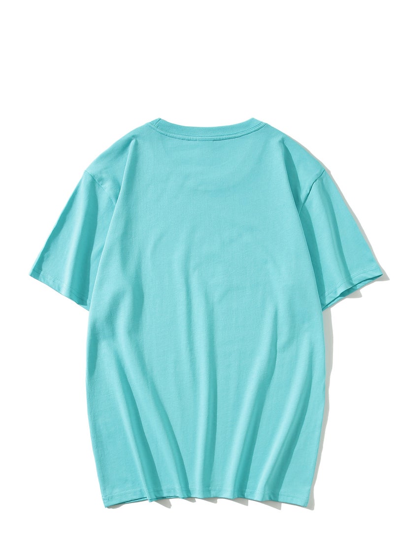 T-shirt Summer Cotton Short Sleeve Solid Color