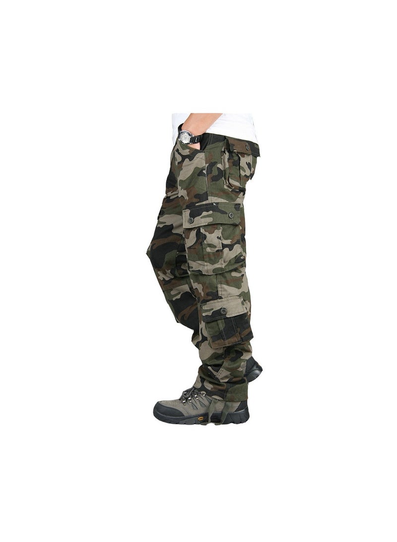 Squality Men Camouflage Military Overalls Green