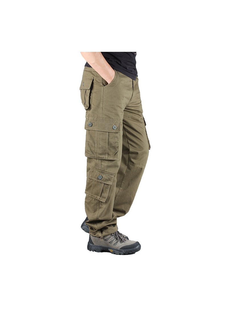 Squality Men Cargo Pants Yellow(Eight pockets)