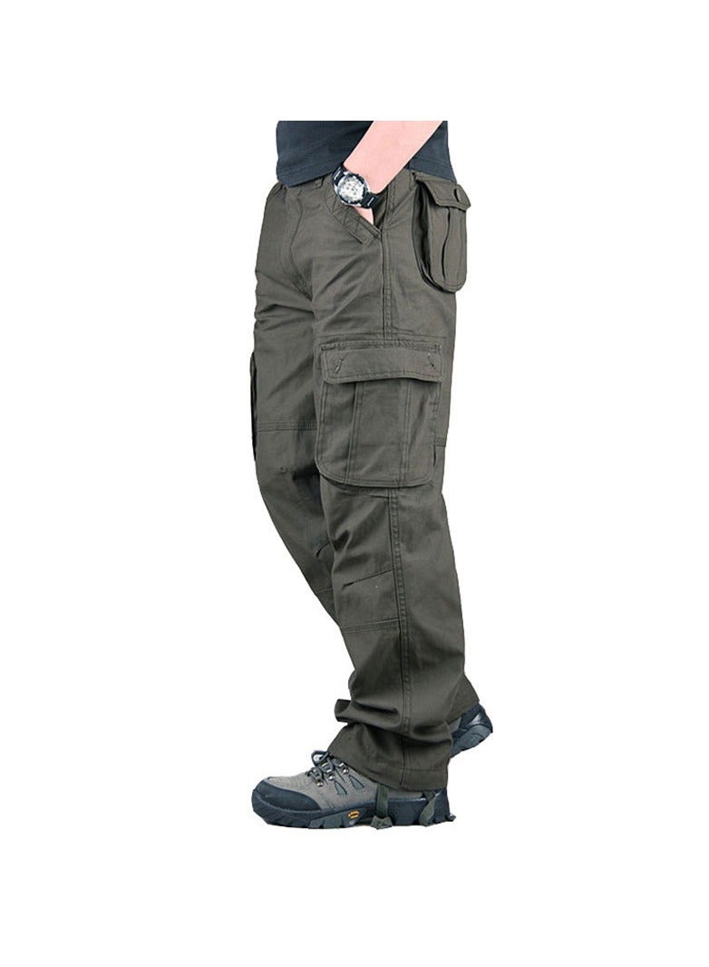 Squality Men Cargo Pants Army Green(Six pockets)