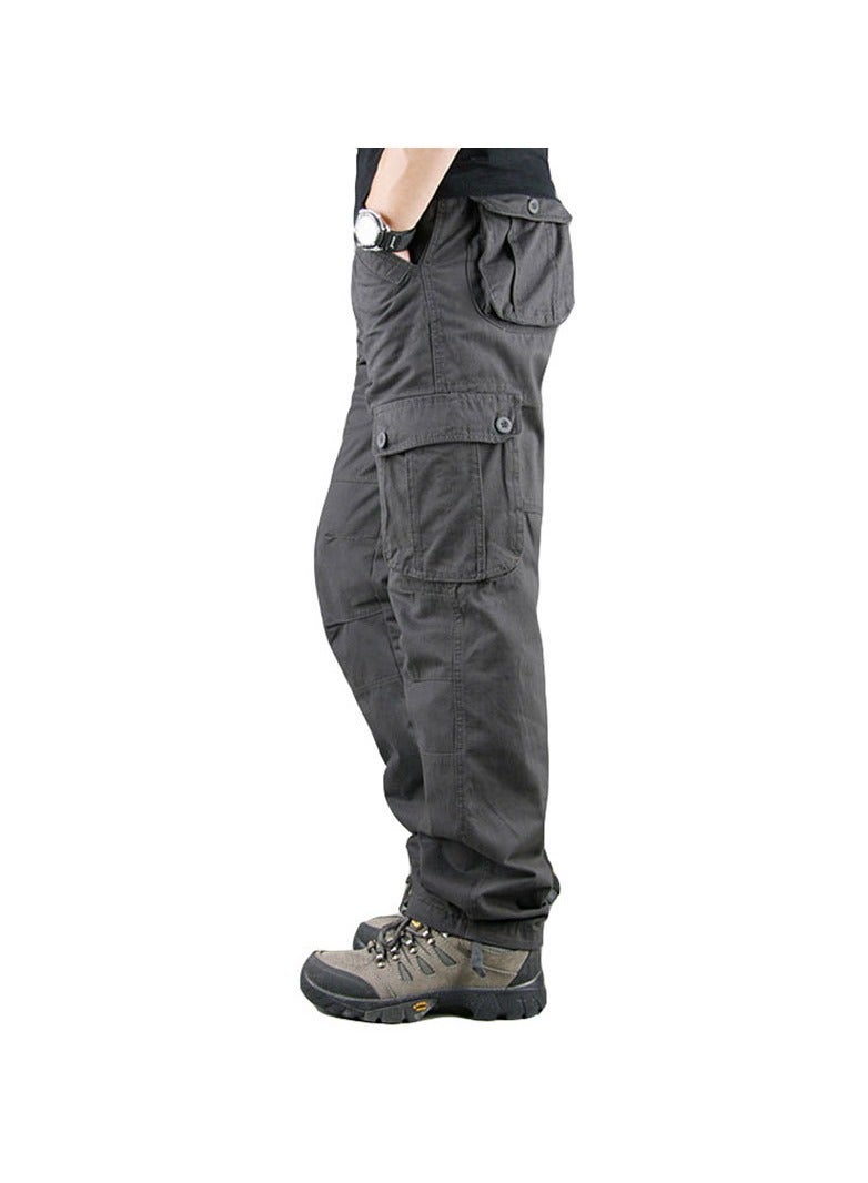 Squality Men Cargo Pants Grey(Six pockets)