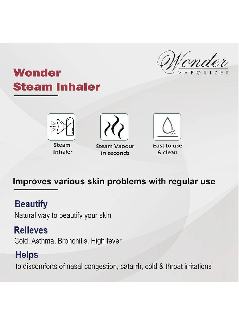 Wonder Professional Plastic Vaporizer Steam Inhaler - Red