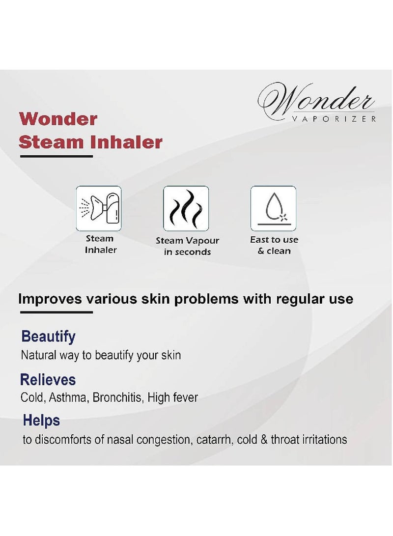 Wonder Professional Plastic Vaporizer Steam Inhaler - Red