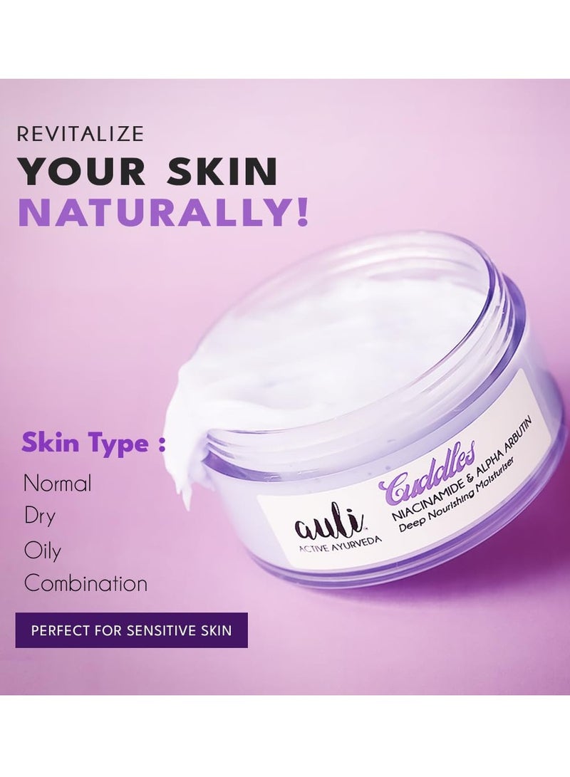 Auli Alpha Arbutin 0.5% and Niacinamide 5% Face Moisturiser for All Skin Types 120GM