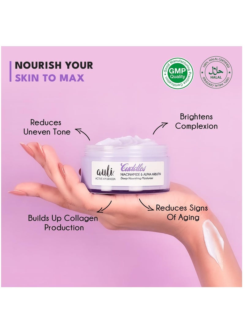 Auli Alpha Arbutin 0.5% and Niacinamide 5% Face Moisturiser for All Skin Types 120GM