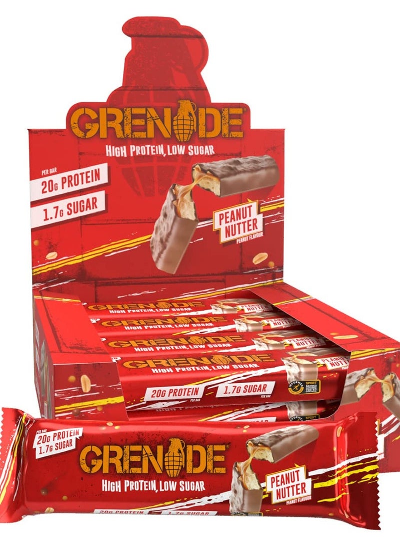 Grenade Carb Killa High Protein and Low Carb Bar, 12 x 60 g - Peanut Nutter