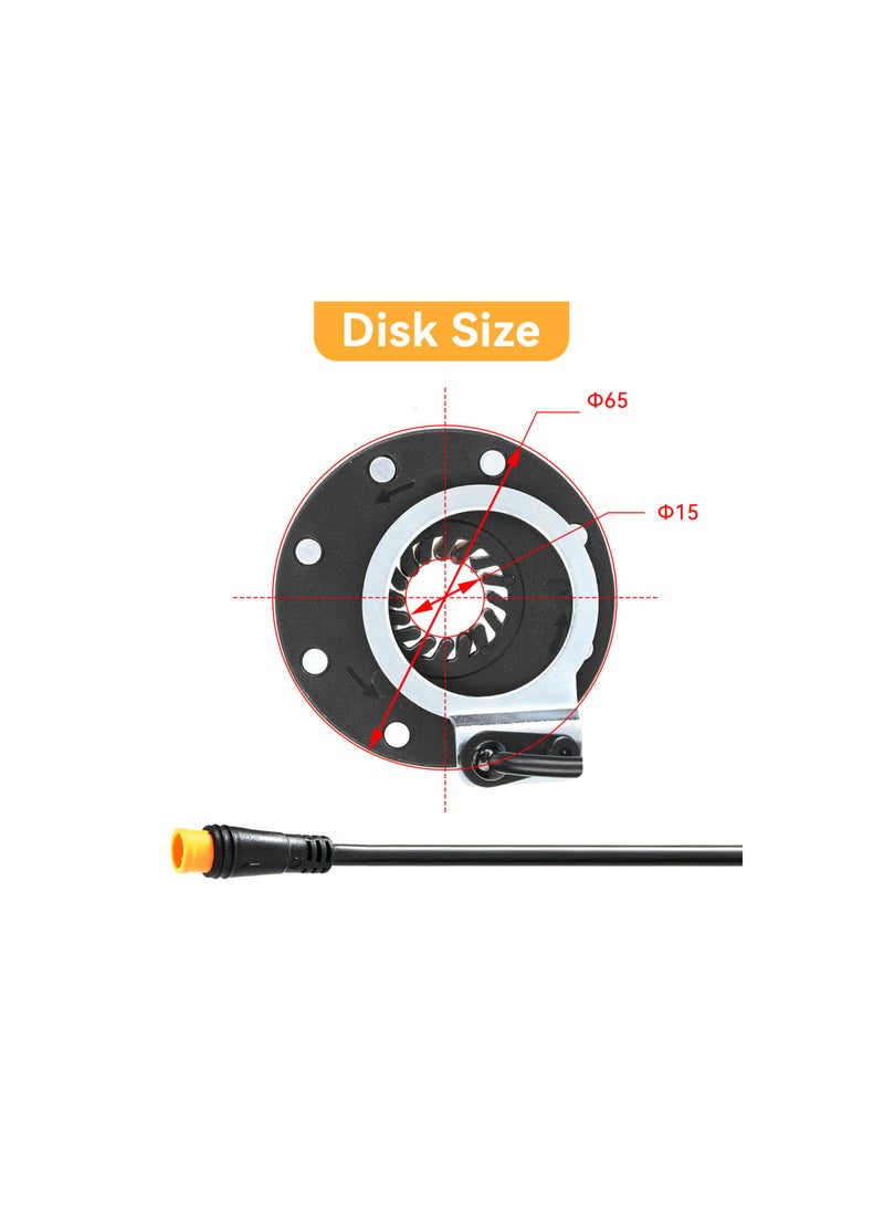 Bike Power Pedal Assist Sensor, Outdoor E bike Modified Electric Kit, with 8 Magnetic Point Power Waterproof Connector for Mountain Bike Accessories Sensor Pedaleo Pedal Assist (1 Pack)