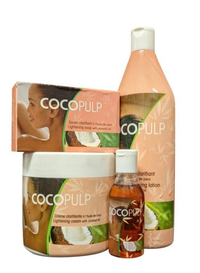 Cocopulp clarifiante lightening creme Lotion Oil Soap Complete Set