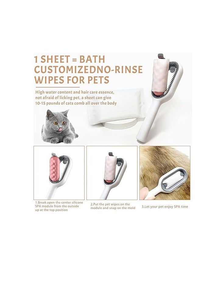 Pet grooming brush for long and short haired Cats and dogs, pet cleaning tool, Massage and Removal of loose Fur and Tangled hair. Professional pet comb 3-in-1-pink color