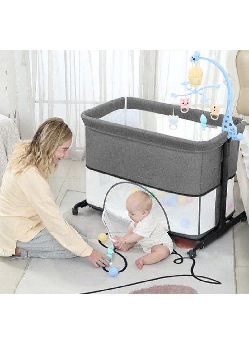 Baby Crib Play Bed Travel Bed Removable Newborn Multifunctional Portable Foldable